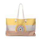 Frammy Life Travel Bag Soft Boho Colors Beach Bag, Weekender Tote (Boho Rainbow)