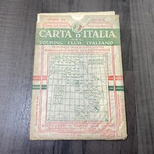 Carta D'Italia Del Touring Club Italiano Foglio 45 Italy 1940'S Touring Map