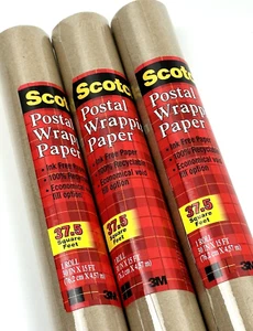 3M 7900 Scotch Postal Wrapping Paper 2-1/2 Foot By 5 Yards Each (Pack Of 3) - Picture 1 of 2