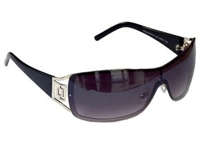 Sonnenbrille Damenbrille Brille Schwarz Silber Monoglas Sportlich Damen M 41