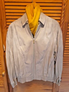 Zilli of France ,leather jacket, silk, ivory bomber, wealth for Napoleon NY - Picture 1 of 12