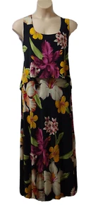 Ronnie Nicole Womens Maxi Dress size 20 Lined Black Multi Floral Sleeveless Bnwt - Picture 1 of 3