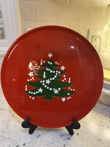 Waechtersbach Christmas Tree Red Cake Plate 12 1/4” Diameter - Picture 1 of 4