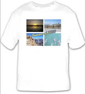 Personalisiertes weißes T-Shirt jedes Bild jeder Text ideales Geschenk - Bild 1 von 1