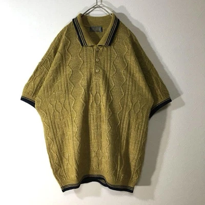 Suéter Vintage Años 90 Manga Corta Estampado Cuello Usado en JAPÓN Talla L Foto 1 de 4