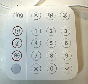 Ring 5AT2S7 (2nd Gen) White 19-Button Home Security System Wireless Alarm Keypad - Picture 1 of 8