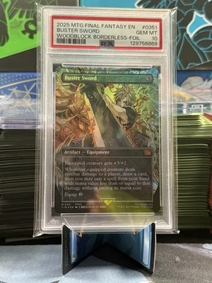 Buster Sword #0351 2025 Magic MTG Final Fantasy Woodblock Borderless-Foil PSA 10 - Image 1 of 4