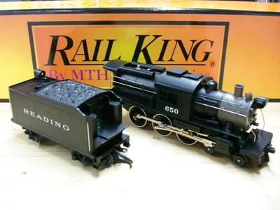 MTH Rail King O Camelback Reading 4-6-0 Steam Engine w/ Proto Cab #650 30-1142-1 - Image 1 of 4
