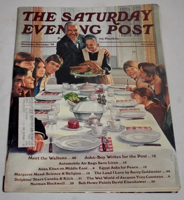 The Saturday Evening Post Vintage Nov./Dec.1973 Meet the Waltons - Image 1 of 4