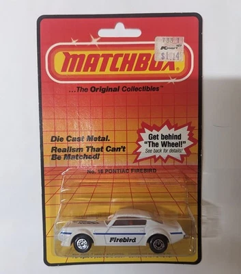 1983 Match Box Die Cast Metal Original Collectibles No.16 Pontiac Firebird White - Image 1 of 2