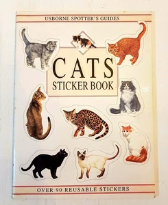 Usborne Spotters Guide Cats Activity Book Breed Illustration Reusable Stickers - Bild 1 von 6