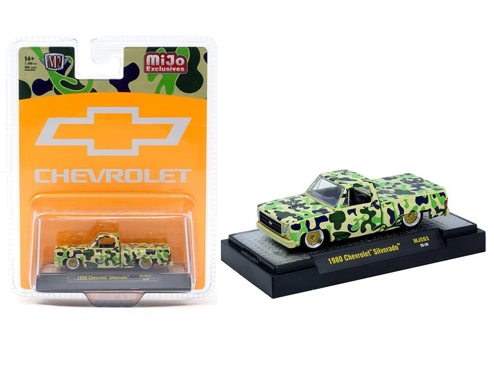 1980 CHEVROLET SILVERADO PICKUP CAMOUFLAGE 1/64 DIECAST CAR BY M2 31500-MJS93 - Image 1 of 2