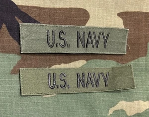 US Navy Tapes (2) BDU Sew-On USN - Picture 1 of 1