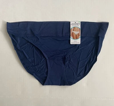 NWT Women’s Jockey Bikini Panty Dark Blue - Size XL / 8 - FREE SHIPPING - Image 1 of 4