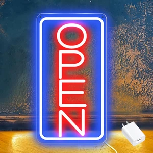 Insegne Led Neon Aperte per Business16,5"X 9" USB con Interruttore ON/OFF - Foto 1 di 12