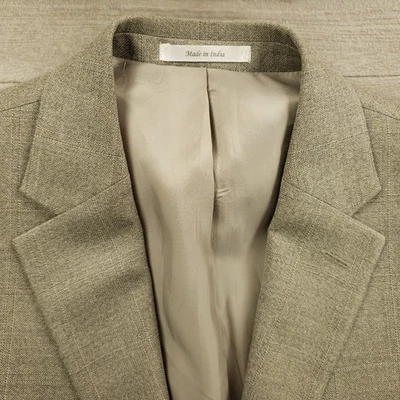 Blazer Lauren Ralph Lauren Hombre 40S Calce Clásico Seda y Lana Ventana Gris Beige Foto 1 de 4