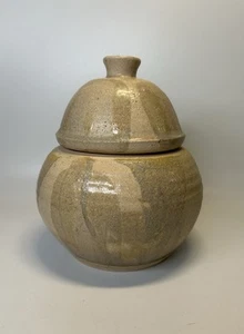 Studio Art Pottery Jar Handmade With Lid Signed Multi Glazes - Picture 1 of 6