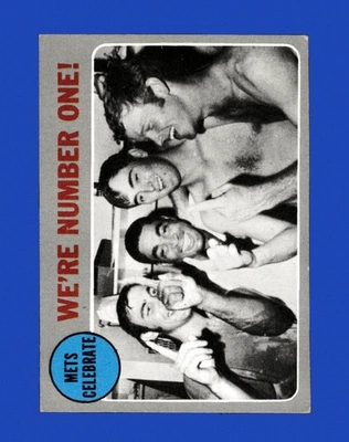 1970 Topps Set-Break #198 Mets Celebrate/N.Ryan en muy buen estado-en muy buen estado (arruga) *GMCARDS* Foto 1 de 2