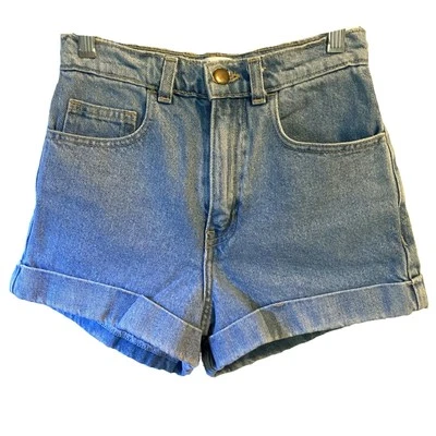 American Apparel Women's Denim Shorts Mom Jean Shorts Light Wash - Image 1 of 3