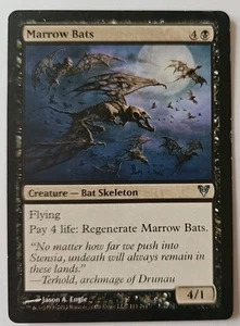 MTG Magic The Gathering Card Marrow Bats Creature Bat Skeleton Black Avacyn Rest - Picture 1 of 2