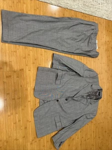 Tuta Brooks Brothers grigia a quadri lana 48R (pantaloni 43/28) made in Italy relaxed - Foto 1 di 14