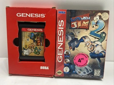 Earthworm Jim 2 Sega Genesis solo caja y juego. Foto 1 de 4