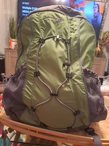 LL Bean Stowaway Backpack Nylon New W Tag. Beautiful Green & Gray Giftable - Picture 1 of 10