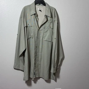 Magellan Sportwear Men Plaid Beige Tan Button Down Shirt size XXL - Picture 1 of 9