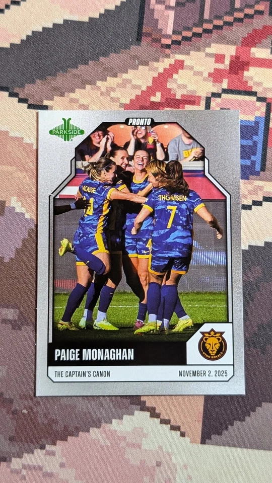 2025 Parkside NWSL Pronto Paige Monaghan Silver #185 /10 - Image 1 of 2