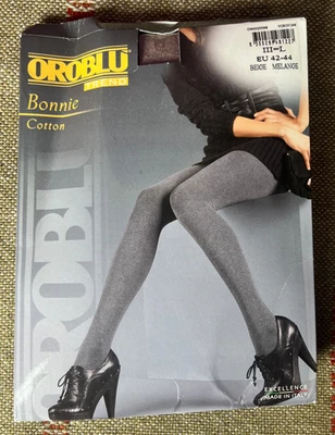 Medias Oroblu Algodón Opaco Beige Melagne Talla L Foto 1 de 3