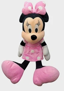 Disney Store Minnie Mouse Plüsch rosa gepunktet Kleid Schleife Stofftier Spielzeug - Bild 1 von 4