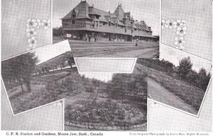 c. 1920s MOOSE JAW, SK, CP RAILWAY STATION POSTCARD PPC - Picture 1 of 1