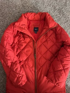 gap jacket girls size 8 Bright Red Puffer - Picture 1 of 5