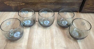 Juego de 5 vasos bajos de whisky ahumado de colección años 70 NFL New England Patriots - Imagen 1 de 4