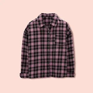 Oshkosh B'gosh Boy Kid Boxy Fit Button-Front Shirt Size 14 Black Plaid NWT - Picture 1 of 1