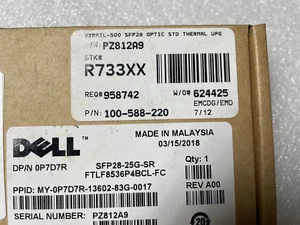 Dell 25Gb SFP28 FC Short Range Transceiver - P7D7R - new - Picture 1 of 1