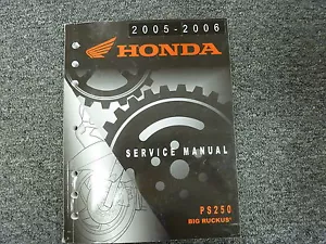 2005 & 2006 Honda PS250 Big Ruckus Motor Scooter Shop Service Repair Manual - Picture 1 of 1