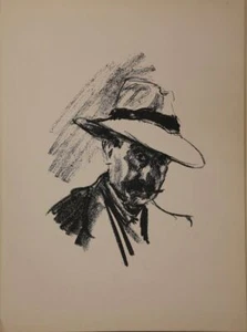 Max Liebermann: Self-portrait with Hat. Lithograph 1920 - Picture 1 of 1