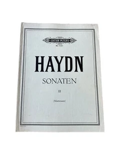 Edición Peters Nº Libro de canciones de partituras para piano 713 Haydn Sonaten III - Imagen 1 de 2