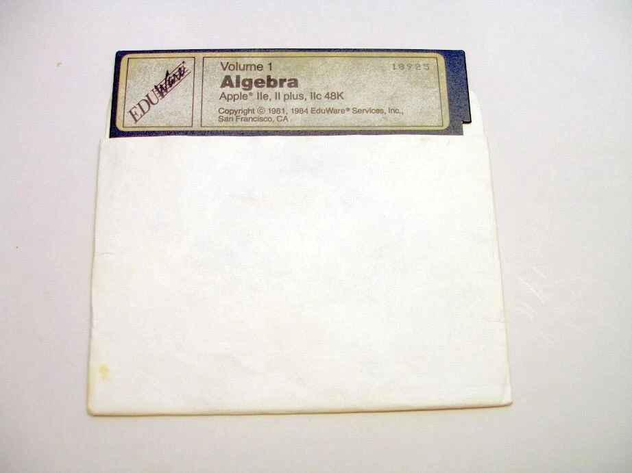 Algebra Vol. 1 by Eduware Disk for Apple II+, Apple IIe, Apple IIc, Apple IIGS - Image 1 of 1