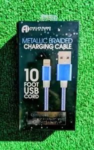 Fine Life 10 foot 8 Pin to USB-A Charge & Sync Cables for iPhone/iPad NIB - Picture 1 of 1