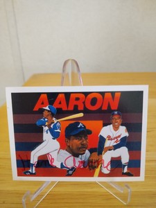 1991 Upper Deck Baseball Heroes Hank Aaron Autograph Card #27 Atlanta Braves