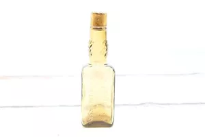 Antigua botella de corcho ámbar amarillo de principios de 1900 en relieve "My Wife's Salad Dressing" - Imagen 1 de 9