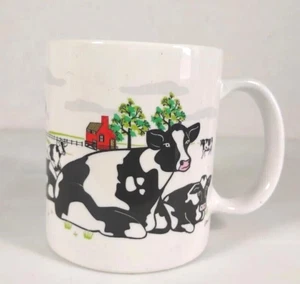 Kuh Kaffeetasse Becher Red Barn E Rosen 97 Landhaus Landhausküche Kalb Keramik - Bild 1 von 9