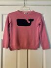 VINEYARD VINES Sweater Size Small (7-8) Pink/Blue Whale 100% Cotton Girl’s