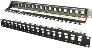 TUK - 16 Port Feedthrough Patch Panel for Wide Keystones - Picture 1 of 1