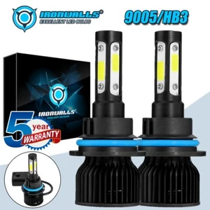 2400W 360000LM 4 Sides LED Headlight HB1 9004 Hi/Lo Beams 6000K Bulbs White - Picture 1 of 12