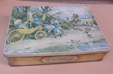 Vintage Weston's Hunting Scene Biscuit Tin (Empty)