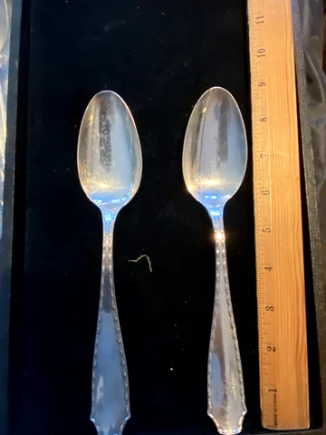 2 Marquise By Tiffany and Co. Sterling Silver Serving Spoon 8 1/2" 1 BID FOR 2 Cover