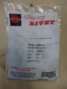 REMACHE CIEGO Cherry Textron/Cherry Lock #cr2163-4-3, NAS1398D-4-3 NUEVO Bolsa de 100 - Imagen 1 de 3